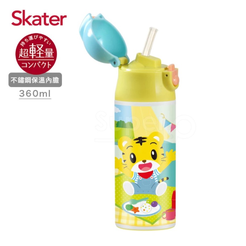 【Skater】不锈钢保温吸管瓶360ml(巧虎PICNIC)